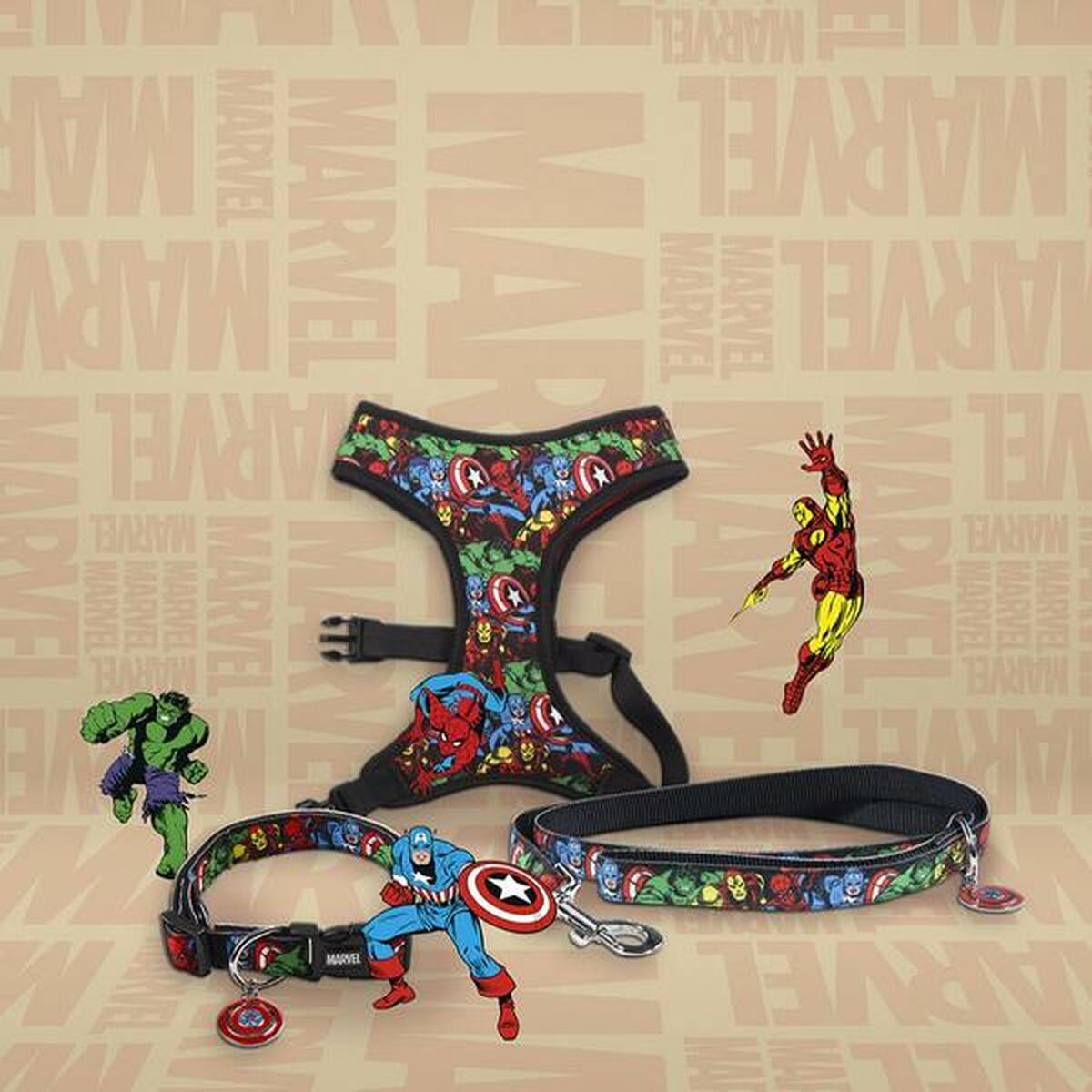 Koera kaelarihm Marvel XXS/XS Must
